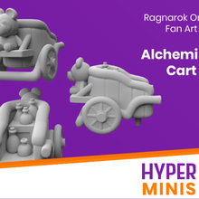 chibi alchemist's cart game toy accessories super dungeon explore ragnarok online pull potions potion merchant miniature mini dnd d&d anime blacksmith alchemist 3d print model - Mito3D