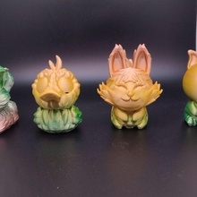 chibi animales haz impresión sitio juego juguete figura niño animal zorro cerdo Conejo cerdito banco gato Pato miniatura popular 3d print model - Mito3D