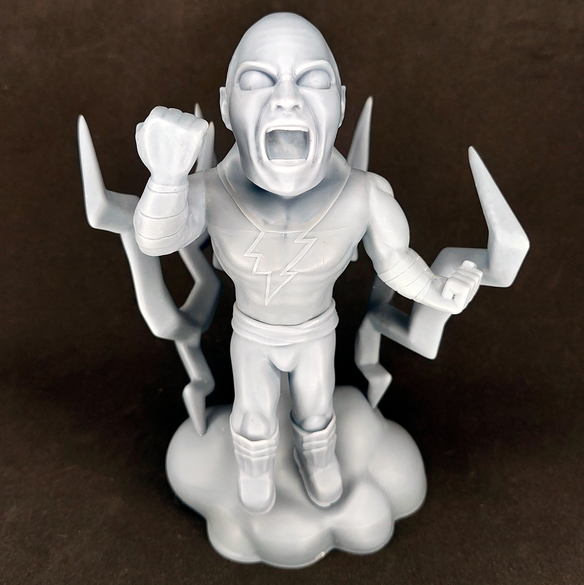 chibi negro Adán maravilla comix dc mcu película blackadam rock roca Dwayne Johnson dcu juguete figura coleccionables 3D print model - Mito3D