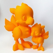chibi chocobo art final fantasy los juegos de azar animal pájaro 3d print model - Mito3D