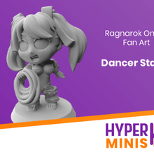 chibi dancer stacia game toy accessories whip ragnarok online gypsy dungeons dragons dnd d&d miniature mini anime bard 3d print model - Mito3D