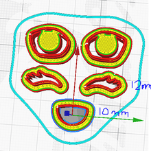 chibi Bambola viso impostato occhi bocca polimero argilla frese taglierina 3d print model - Mito3D