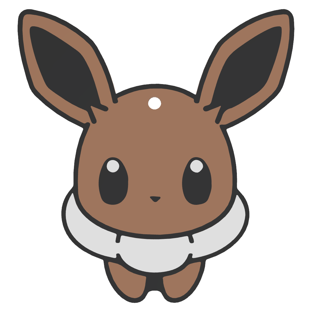 Chibi Eevee anahtarlık pokemon oyunlar Sanat anime dekorasyon oyuncaklar 3D print model - Mito3D