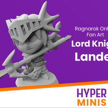 chibi'nin lord knight lander oyun oyuncak aksesuarları mızrak ragnarok online paladin gungnir avcı dungeons dragons dnd d&d minyatür mini anime 3d print model - Mito3D