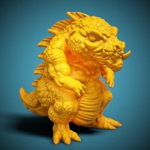 chibi monstre 01 art animal mignonne jouet sculpter décoration 3d print model - Mito3D