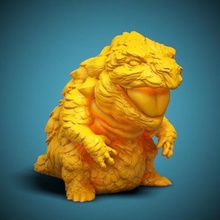 Chibi Monster 02 Kunst Tier niedlich Spielzeug Bildhauerei Dekoration 3d print model - Mito3D