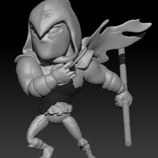 chibi moon knight armored game marvel tabletop boardgame zbrush 3D print model - Mito3D