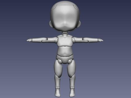 chibi nendo boneca articulado corpo nendoróide gsc anime manga figura pequeno 3d print model - Mito3D