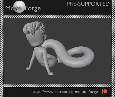 chibi ricco serpente chibi chibi miniatura carina detroit rk900 3d stampa 3d print model - Mito3D