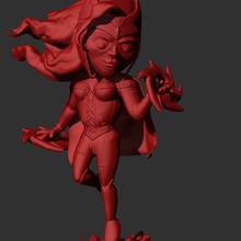 chibi scarlet witch game marvel tabletop boardgame zbrush 3d print model - Mito3D