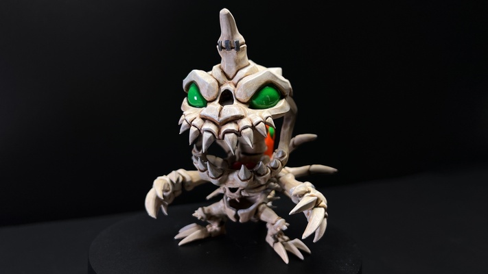 chibi calaveragreymon digimon digievolucionar juego juguetes coleccionable 3dprint aventuras continuar miniaturas figuritas stl 3d print model - Mito3D