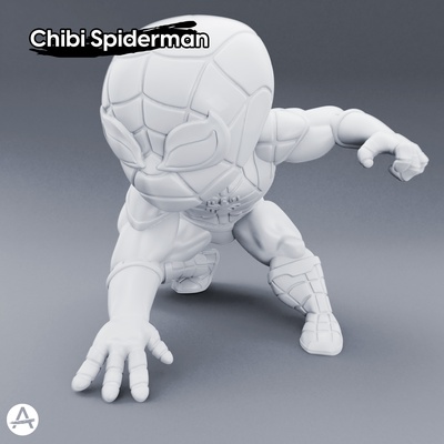 chibi spider man arte ragno meraviglia eroe supereroe giocattolo piccolo ragazzo giocattoli 3d print model - Mito3D