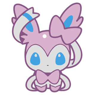 chibi Sylveon chaveiro Pokémon jogos arte anime decoração brinquedos 3d print model - Mito3D