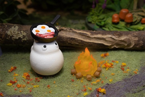 chibi Totoro friture poêle voisin jouets diorama 3d print model - Mito3D