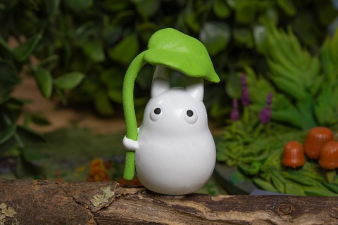 chibi Totoro folha vizinho brinquedos diorama 3d print model - Mito3D