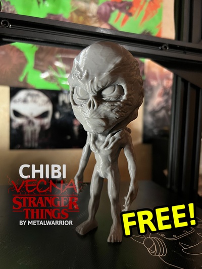 chibi desconhecido livre vizinho netflix guerreiro metal sd 3d print model - Mito3D