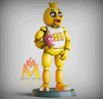 chica pollo five noches Freddy's game characters fanart figurilla 3d print model - Mito3D