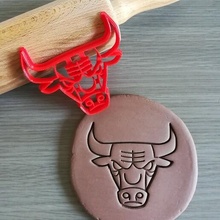chicago bulls cookie cutter basketball animation baking dough shape kitchen bake cookies speculoos 3d print model - Mito3D