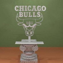 chicago bulls logo art signs logos sign bullz 3d print model - Mito3D