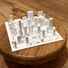 chicago city - downtown architecture map model print 3d easy illinois usa 2021 america miniature skyscrapers poly 3d print model - Mito3D