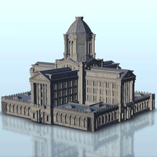 chicago federal building - flames war bolt action empire baroque age sigmar modern warhammer architecture house thumbnails scenery wargame figures game land games accessories 3d print model - Mito3D