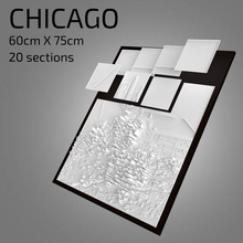 Chicago gerahmt Souvenir Stadt Karte Architektur Design Rahmen 3d print model - Mito3D