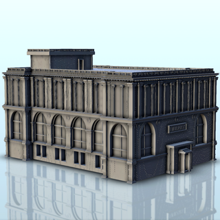 chicago old public library - modern ww2 ww1 world war diaroma wargaming rpg building architecture tabletop miniatures scenery wargame game terrain house accessories normandy west baroque contempory flames yankee walking crisis bolt 3d print model - Mito3D