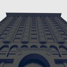 bolsa de chicago arquitetura prédio predio valores illinois edifícios antigos escola a comerciais estilo eua 3d print model - Mito3D