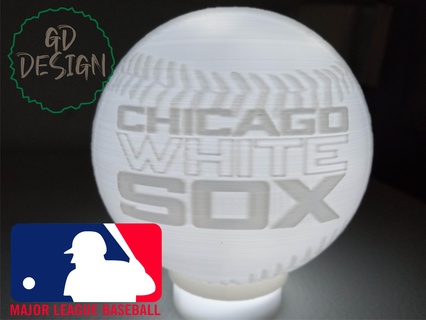 Chicago Weiß Swox Baseball Licht Teelicht lesen mlb verschiedene 3d print model - Mito3D