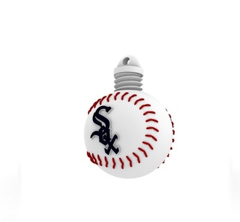 chicago white sox keychain - container lid mlb key ring 3d print model - Mito3D