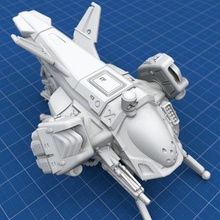 chicharra ciencia ficción tolva 28mm miniatura juego guerra pedal arranque infinito miniaturas nave descenso helicóptero paisaje toposolitario topo solitario martillo 3d print model - Mito3D