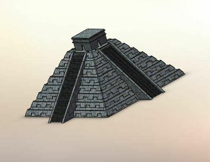 chichen itza maya piramide Messico 3d print model - Mito3D