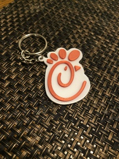 chick-fil-a keychain spicy chicken deluxe sandwich 3d print model - Mito3D