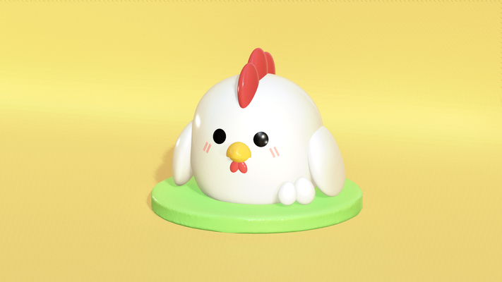 chick chicken cute decoration 3d print model - Mito3D