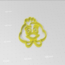 chick cookies cutter home chicken 3d print model - Mito3D