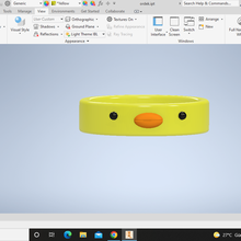 chick duck ring 3d print model - Mito3D