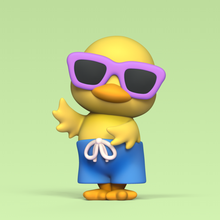 chick sunglasses with funny fun cute figure sculpt sculpture sculptures animal toy art miniatures decorative play cartoon 3d print model - Mito3D