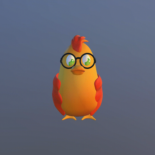 chicken art toys toy bird ave animal hen feathers peak 3D print model - Mito3D