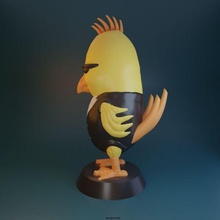 chicken black toy sculpture 3d print model - Mito3D