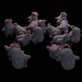 poulet gril art animal horreur Accueil maison buste jouet haute qualité sla mouche homme 3d print model - Mito3D