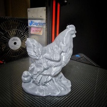 pollo pollitos indefenso escultura 3d print model - Mito3D