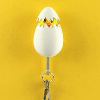 pollo uovo chiave appendiabiti 3d print model - Mito3D