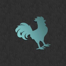 chicken keychain repaired fashion luxury animal cockerel chick 3d print model - Mito3D