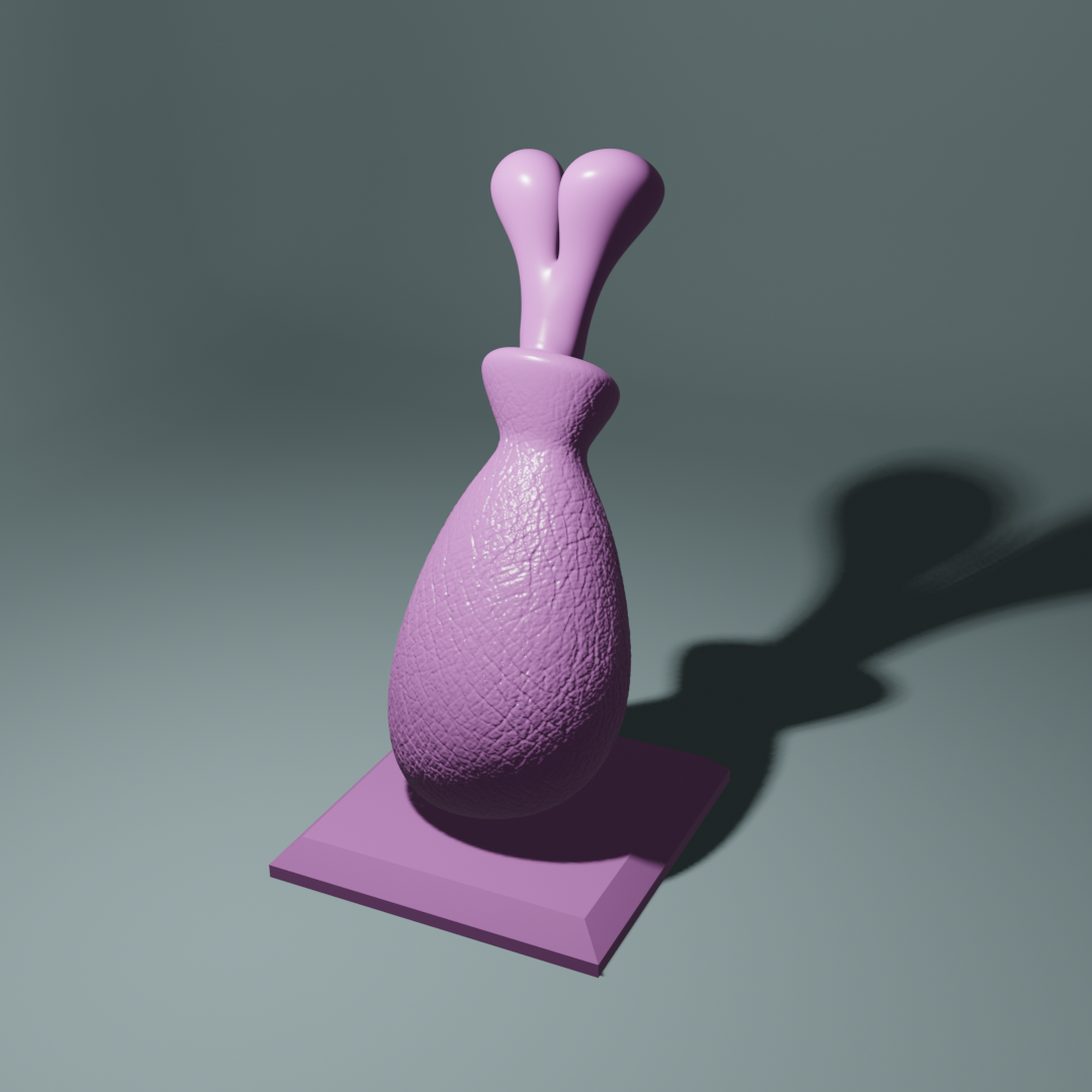 frango perna troféu escultura 3D print model - Mito3D