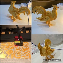 chicken puzzle Spiel - Spielzeug Huhn 3d print model - Mito3D