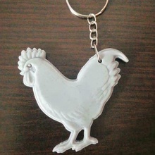 pollo silueta emoticon animal gallina llaves llave anillos whatsapp 3d print model - Mito3D