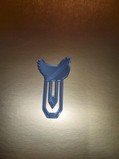 chicken trombone chick cock paper clip mark bookmark 3d print printing bricoloup 3d print model - Mito3D