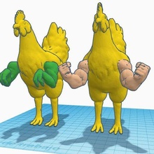 galinha frango dinossauros 3d print model - Mito3D