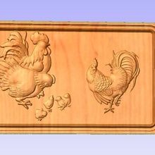 chickens various relief stl 3d 3d print model - Mito3D