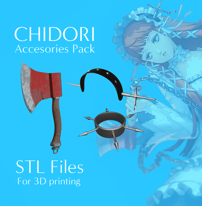 chidori persona 3 recargar bruja stl archivos 3d impresión cosplay accesorios arma venda tobillo hombro hacha moda persona3 p3r ve persona3r 3d print model - Mito3D